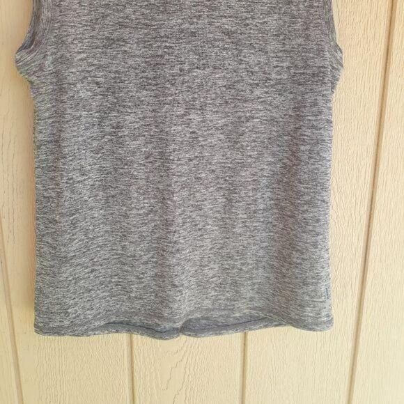 Retro 80's Sleeveless Muscle Shirt Gray Black Netted Breathable Mesh RBX Size L - Picture 5 of 8